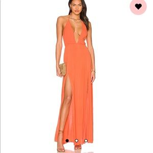 NWT Superdown orange maxi dress